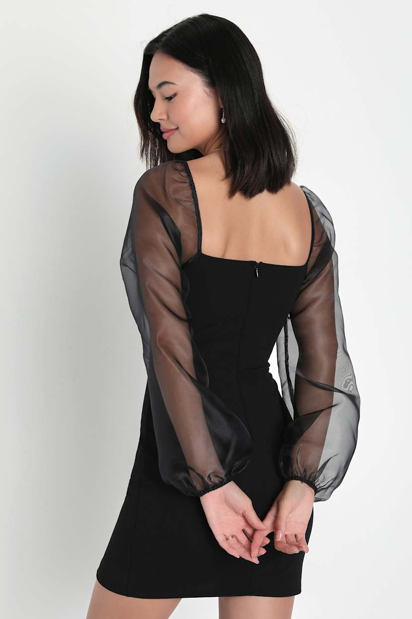 low cut long sleeve bodycon dress Sophisticated Aura Purple Long Sleeve Bodycon Mini Dress