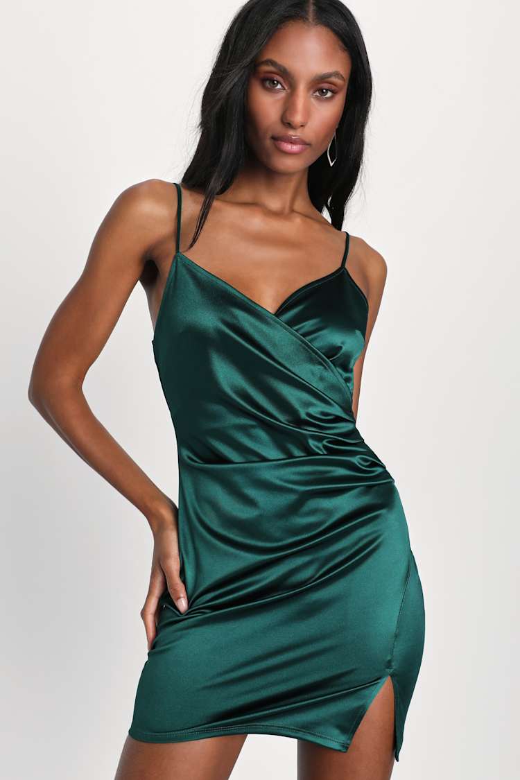 green emerald velvet dress Amazon.com: CUPSHE Women Satin Dress Backless One Shoulder Short Sleeves  Midi High Low Hem Cocktail Party Dress Emerald Green with Zipper L :  Clothing, Shoes & Jewelry