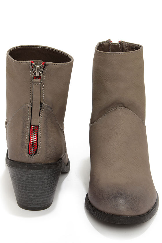 Cute Grey Boots Ankle Boots Booties 59.00