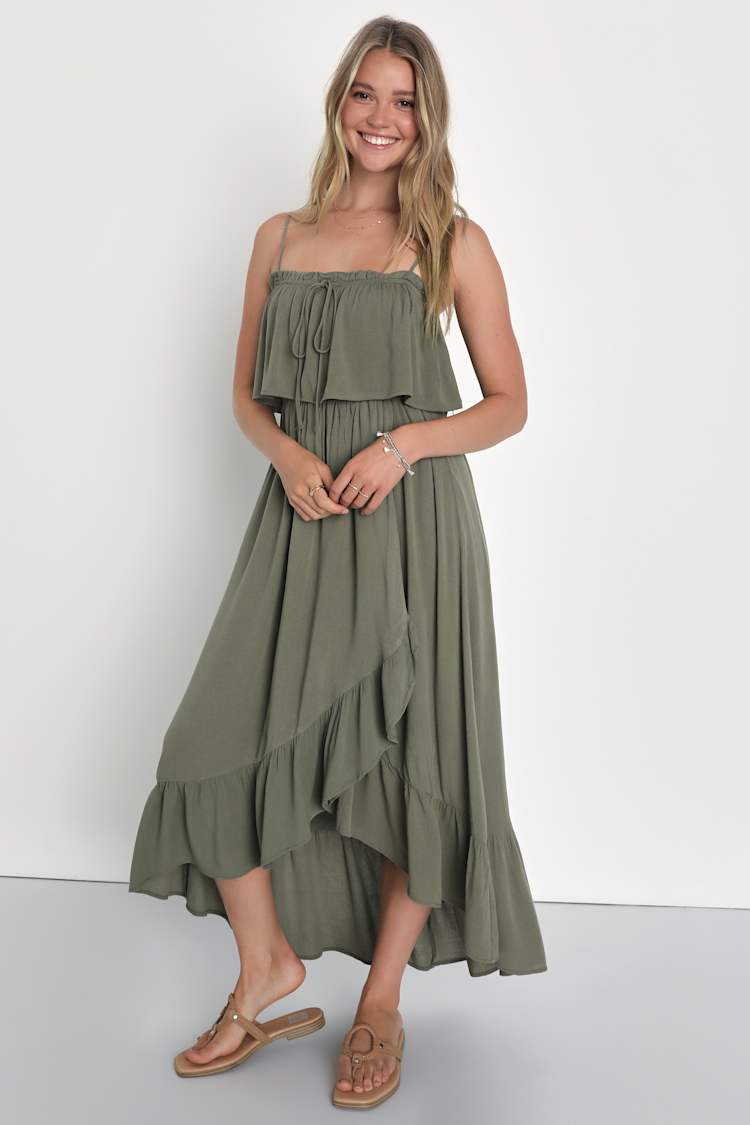 green emerald velvet dress Zapaka Women Green Strapless Prom Dress A Line Long Floral Ruffles Evening Dress with Slit, Green / US12