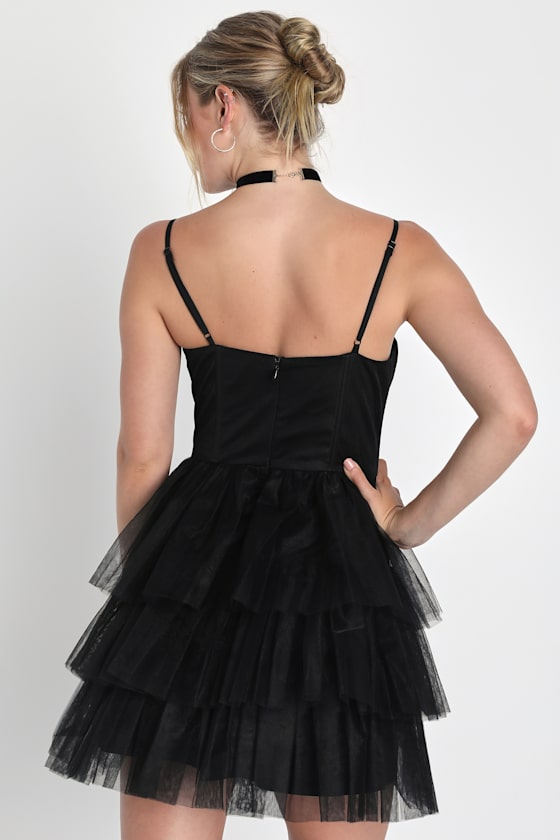 【NOTREemor 】tulle mini dress/ black Exclusive Tulle Mini Dress - Black | Fashion Nova