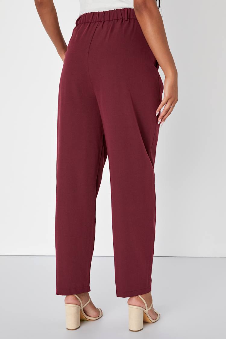 Red Pants - High-Waisted Pants - Trouser Pants - Pleated Pants - Lulus