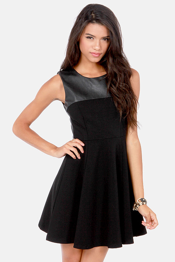 Sexy Black Dress - Vegan Leather Dress - Sleeveless Dress - $60.00 - Lulus