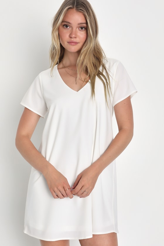 Freestyle White Shift Dress 9