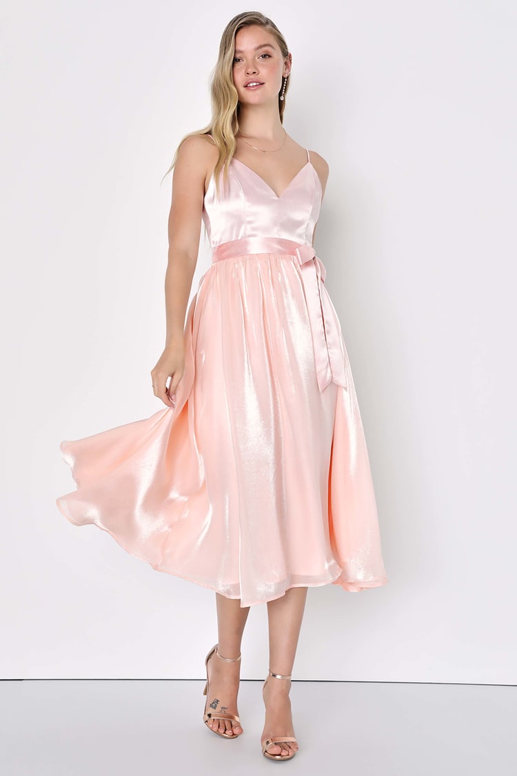 Blush Pink Two-Piece Dress - Ribbed Bodycon 2-Piece Dress - Set - Lulus