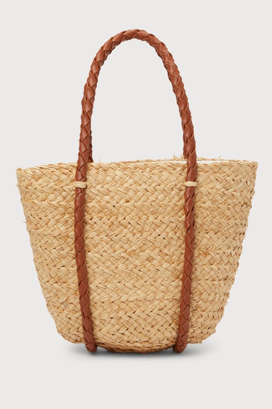 Bay Sky - Natural Woven Raffia Bag - Mini Tote Bag - Tote