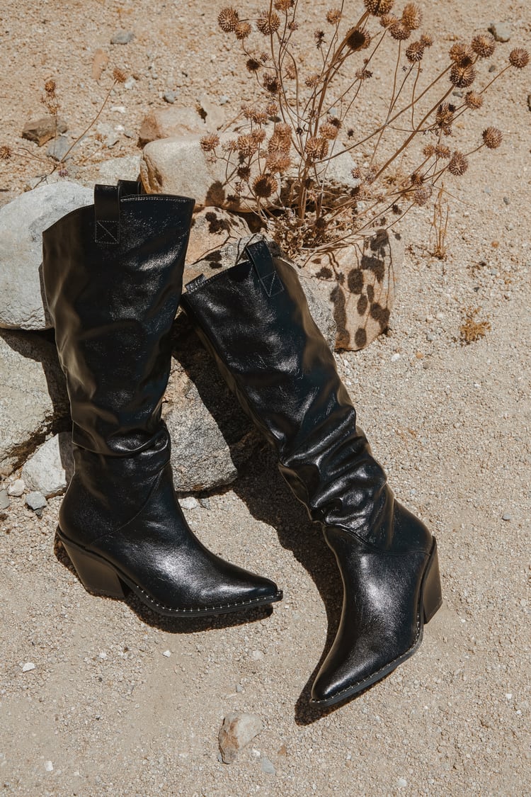 pleather boots