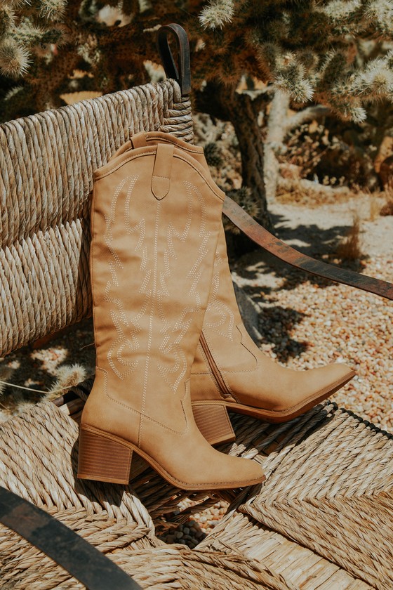 Upwind Camel Western Knee High Boots 1
