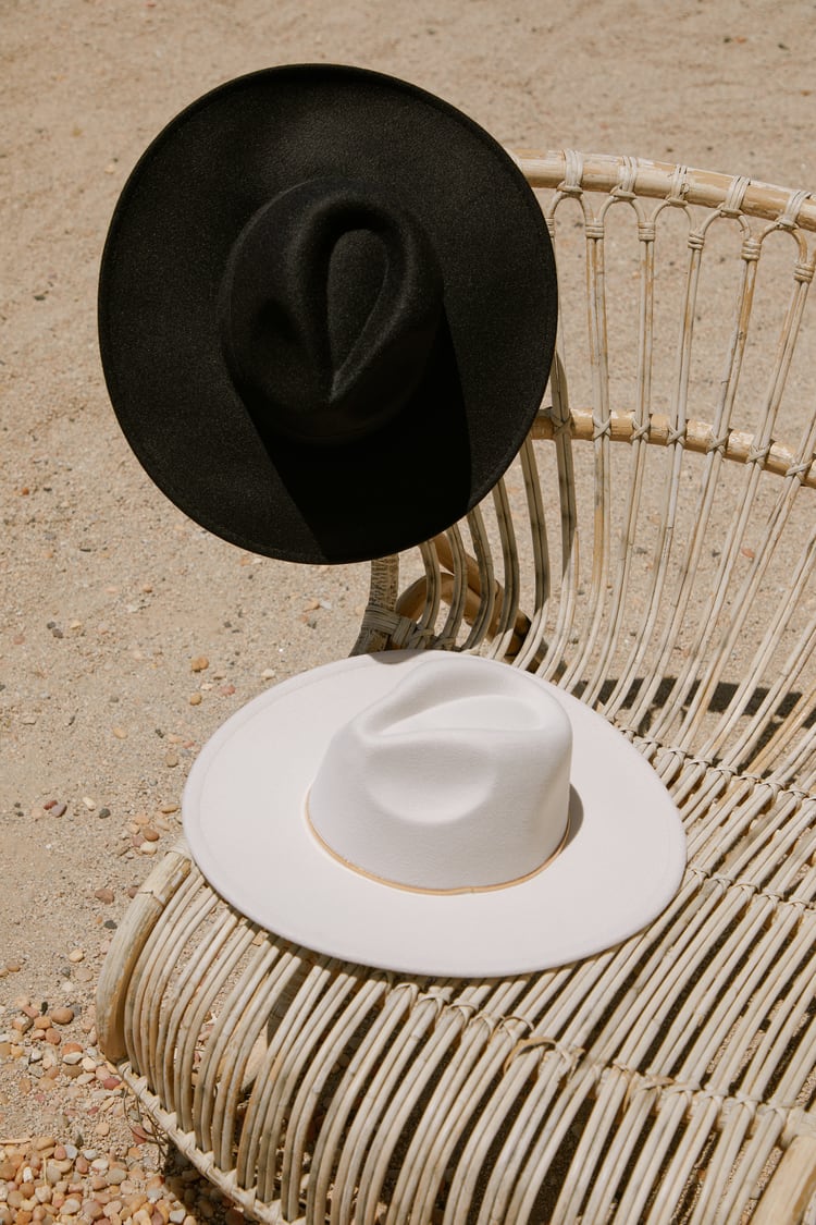 Cute Black Hat - Fedora Hat - Felt Hat - Oversized Fedora  display picture 3