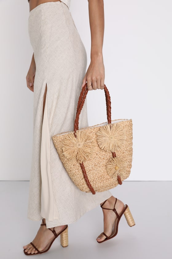 Bay Sky - Natural Woven Raffia Bag - Mini Tote Bag - Tote Bag - Lulus
