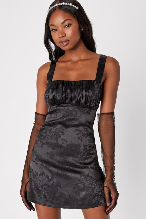 LOr Jacquard Black Dress