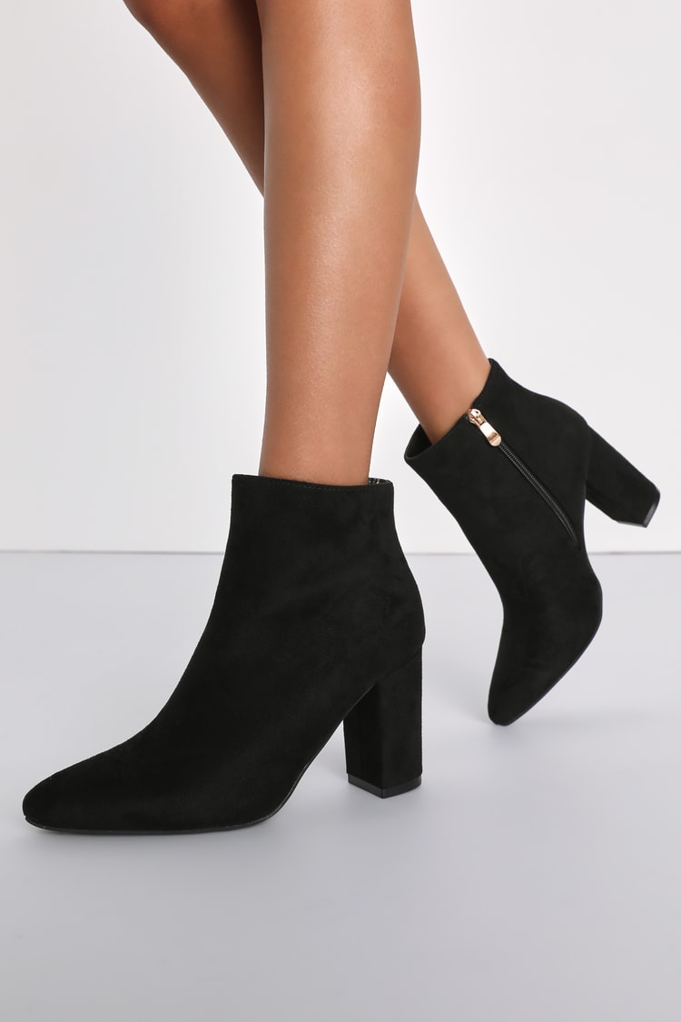 ankle high heel boots