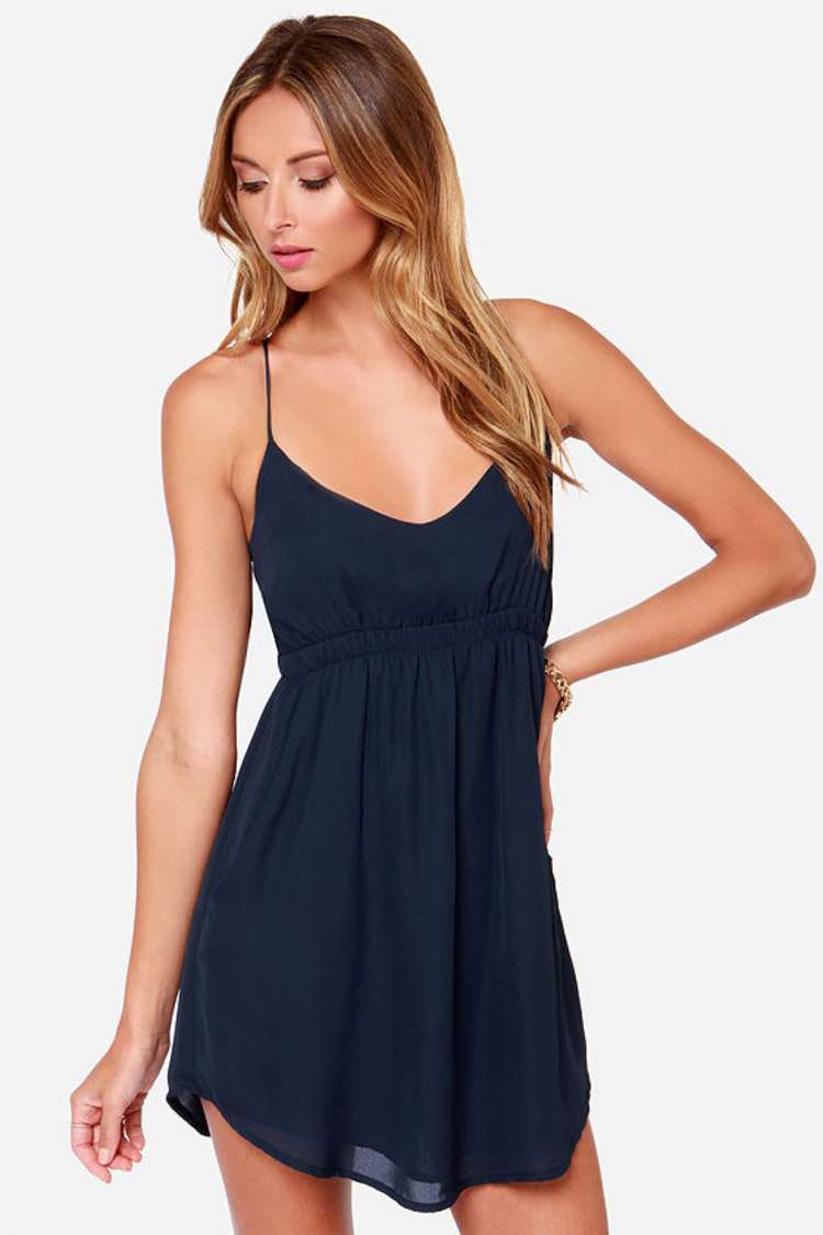 Lucy Love Crazy For You Dress - Navy Blue Dress - $65.00 - Lulus