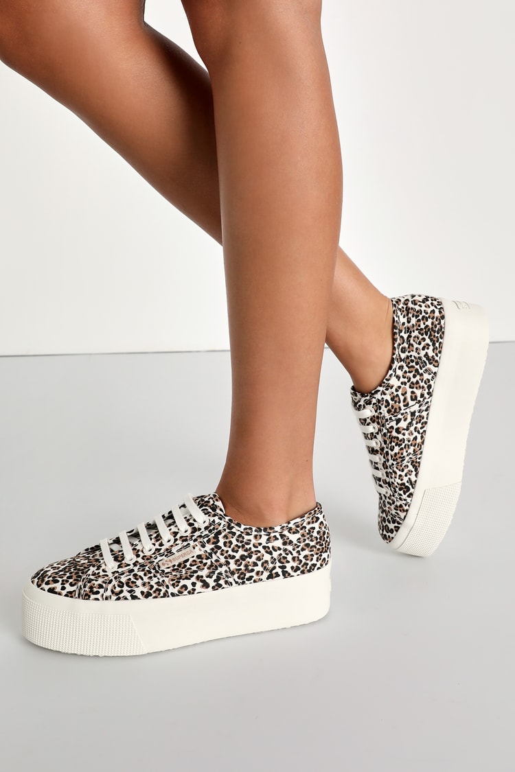 Superga Leopard Platform Trainers 2790 Light Classic Leopard Print