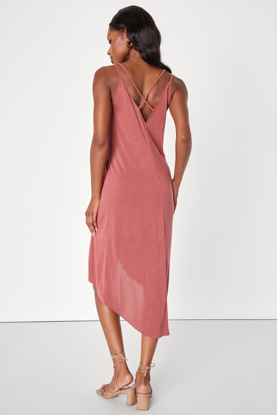 Mood and Melody Washed Red High-Low Dress 8