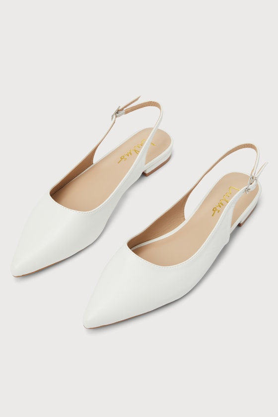 pointed toe slingback flats