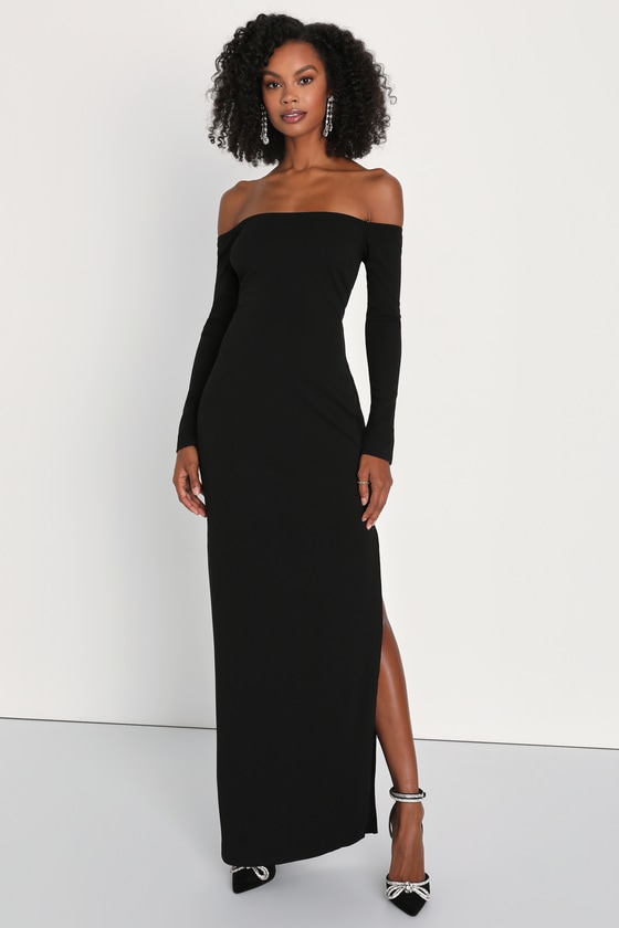 Lulus black off the shoulder dress clearance