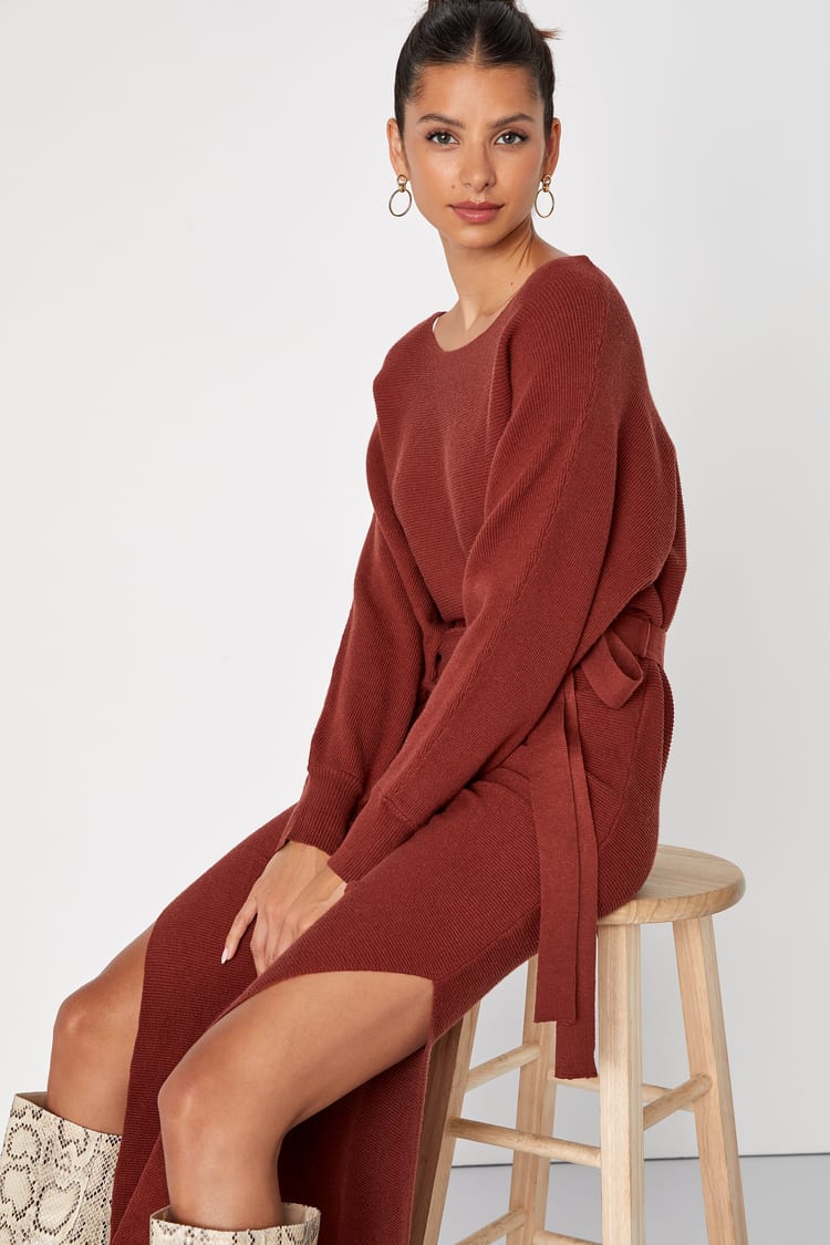 Cute Sweater Dress - Ivory Sweater Dress - Midi Sweater Dress - Lulus