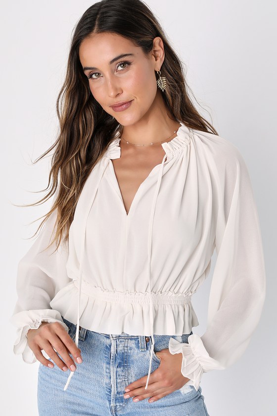 トップス POMME charm jacquard peplum tops (ivory) POMME charm jacquard peplum tops (ivory)