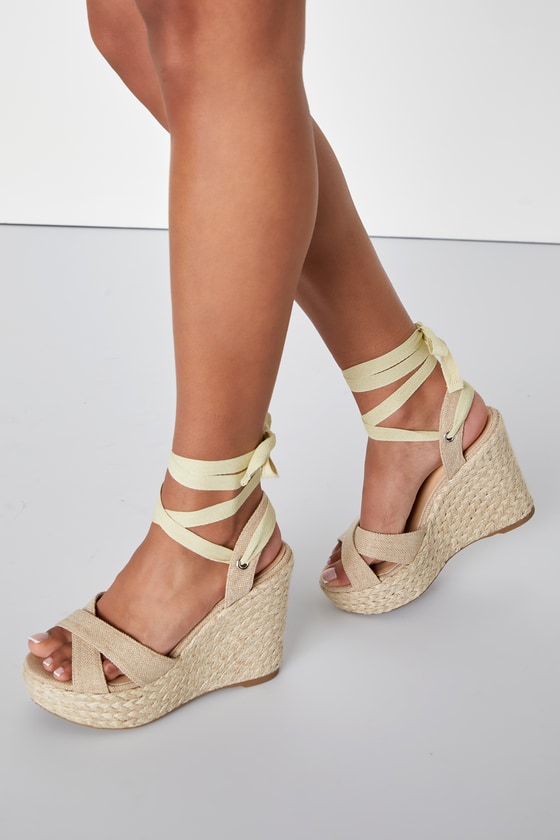 espadrille wedges lace up