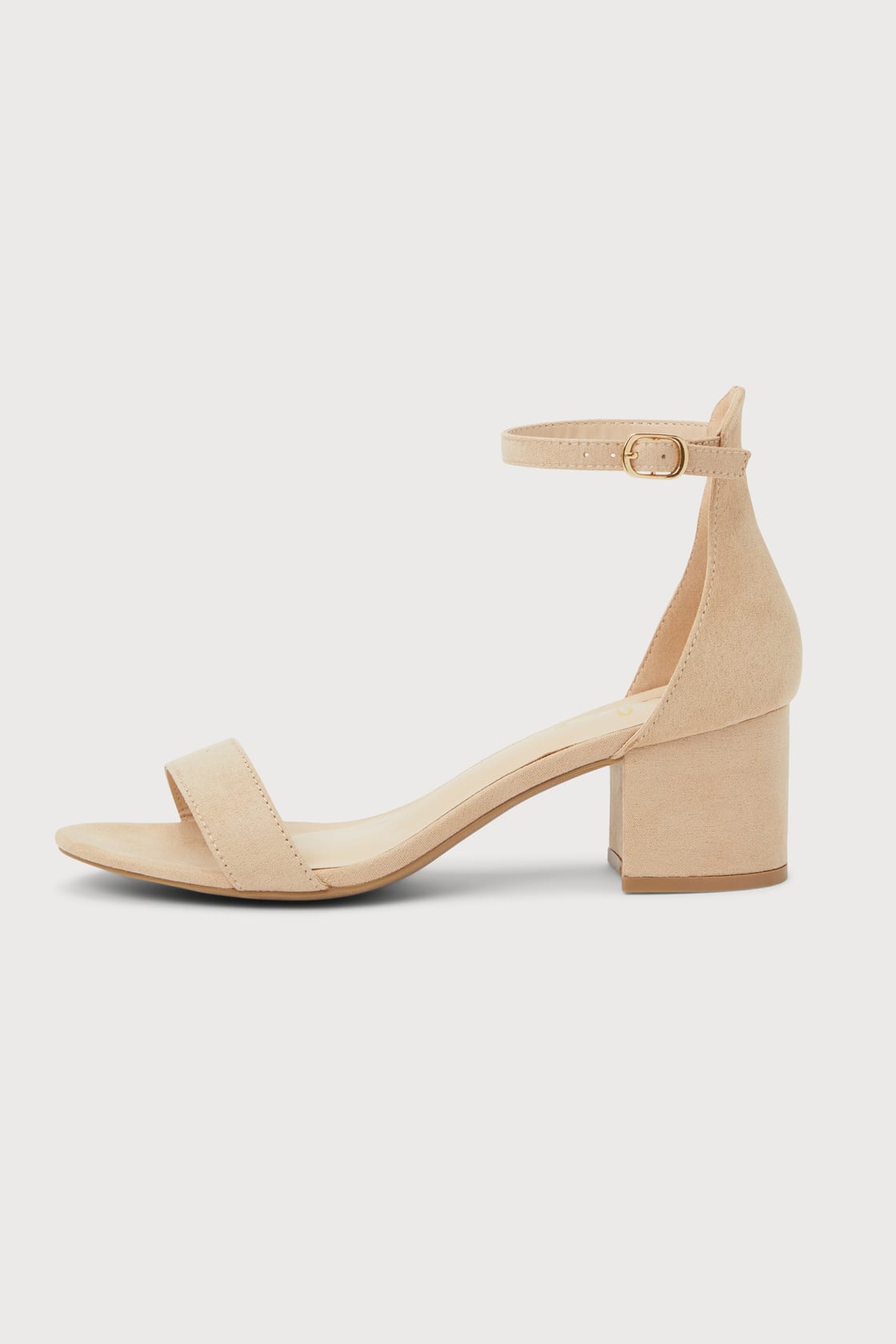 Harper Natural Suede Ankle Strap Heels