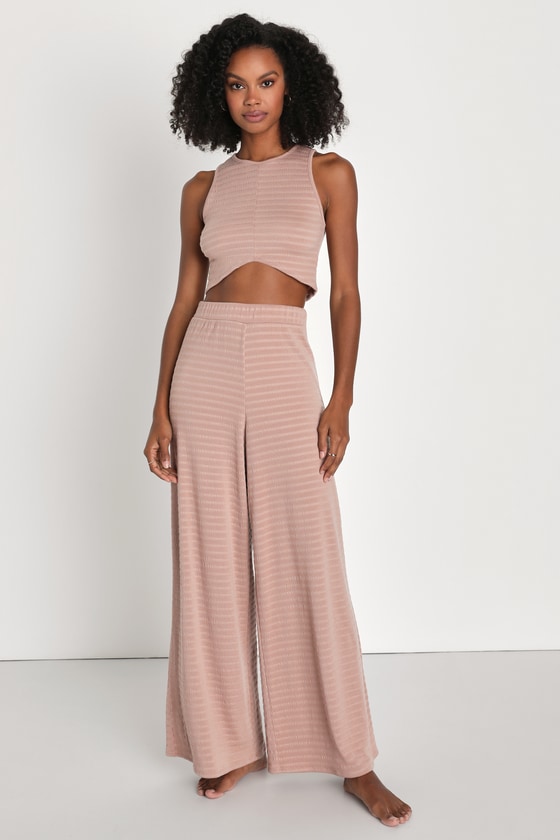 Blissful Beginnings Taupe Sleeveless Crop Top 4
