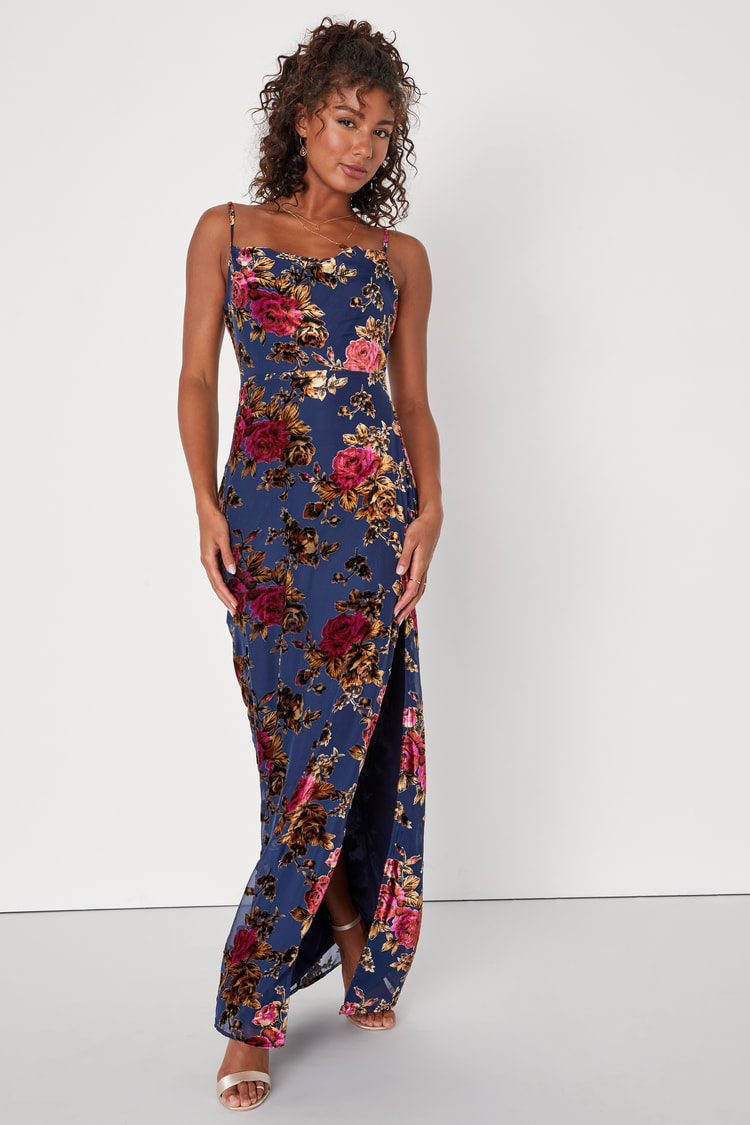 Velvet Floral Dress
