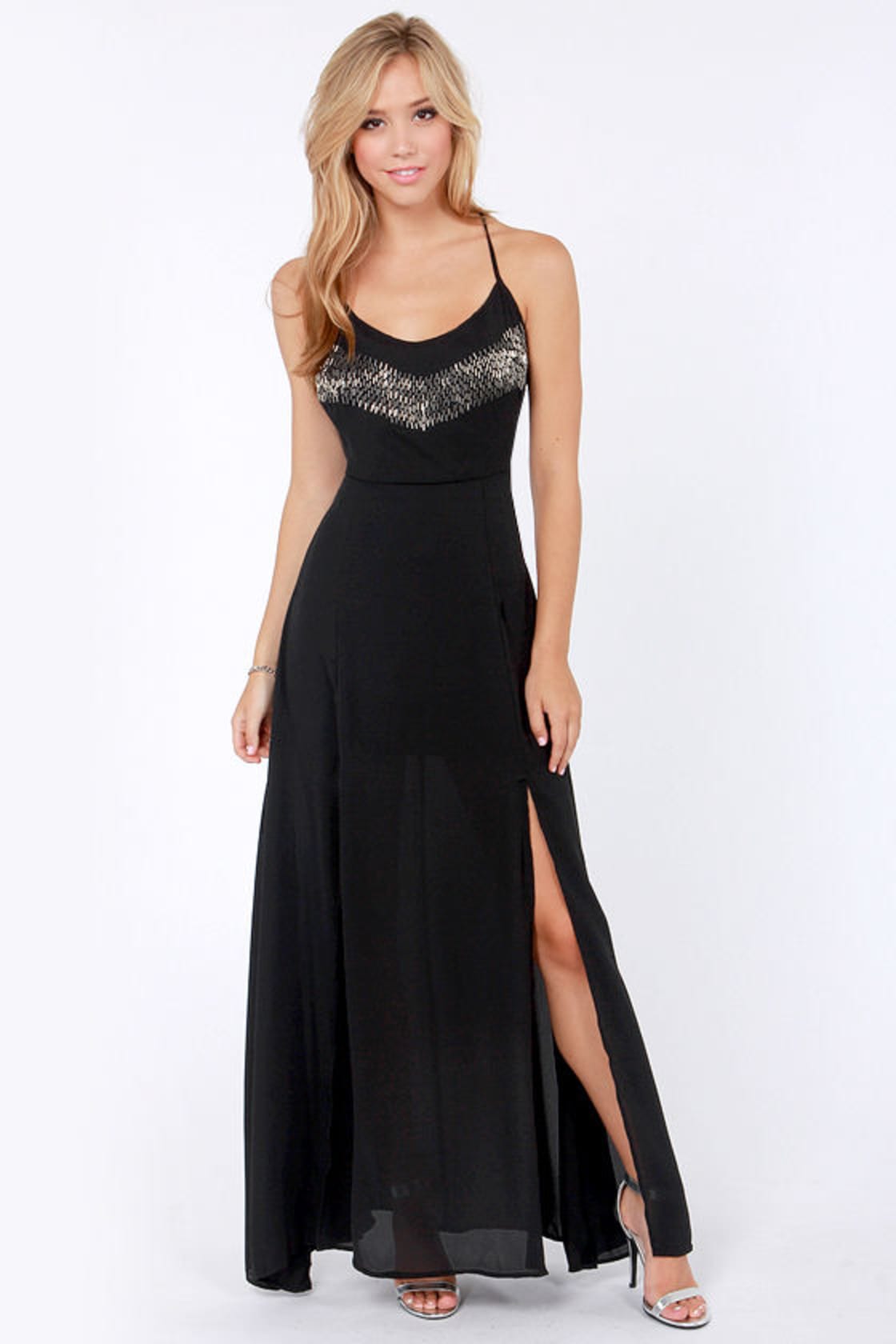 Sexy Black Dress - Maxi Dress - Racer Back Dress - $85.00 - Lulus
