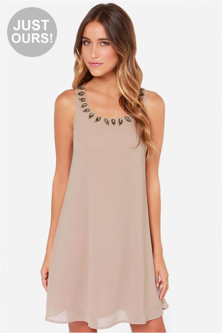 beaded taupe dress Rina Di Montella -RD2939-1 Floral Beaded Bodice Mermaid Dress