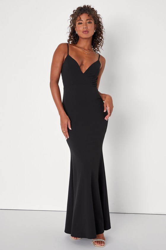 Black Dress - Strappy Backless Dress - Mermaid Maxi Dress - Lulus
