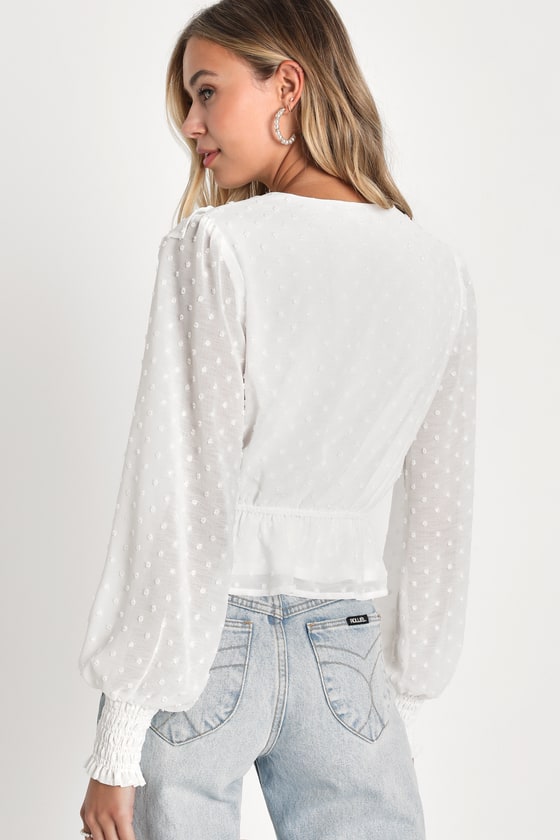 Sweet One Swiss Dot Lace Short Sleeve Top - 4 Colors