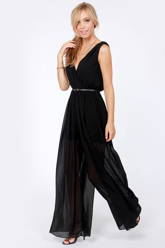 Sexy Black Jumpsuit - Wide-Leg Jumpsuit - Sleeveless Jumpsuit - $47.00