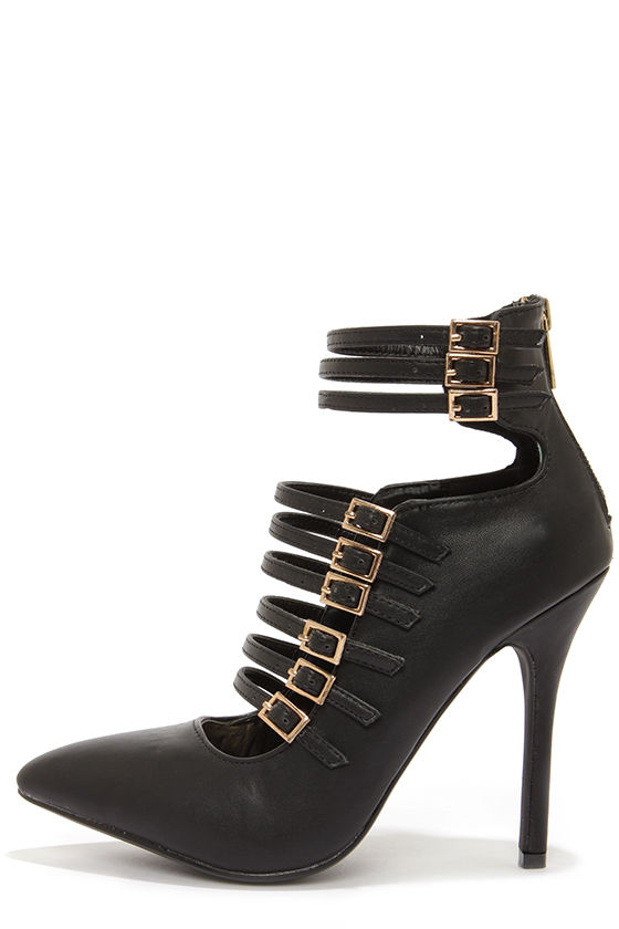pointed booties heels