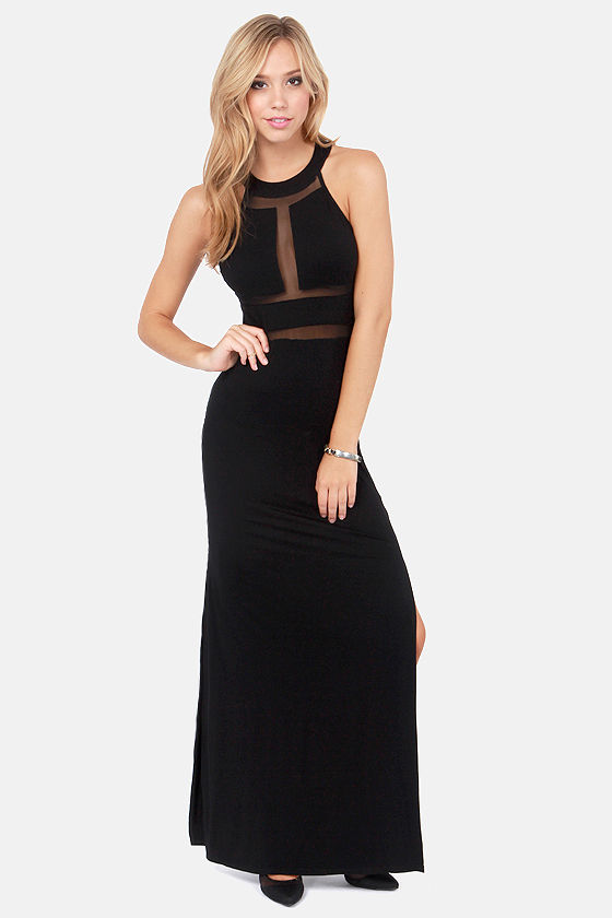 Sexy Black Dress - Maxi Dress - Mesh Dress - $45.00 - Lulus