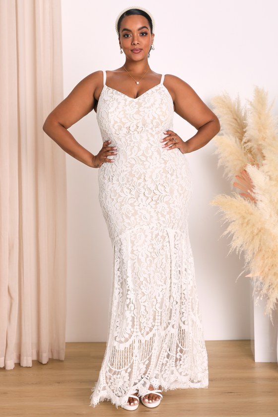 Camilla Tea-Length Dress - PLUS SIZE-IVPTL | Tadashi Shoji Bridal