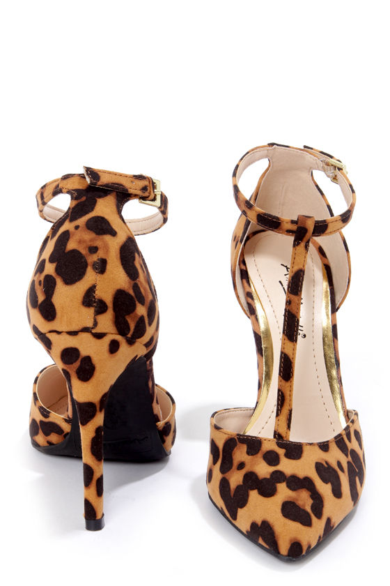 anne michelle leopard heels