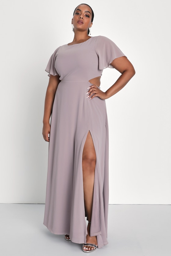 Garden Bliss Dusty Lavender Cutout Maxi Dress 12