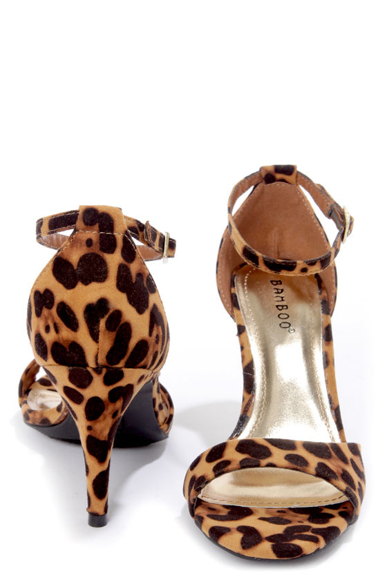 leopard print heels open toe