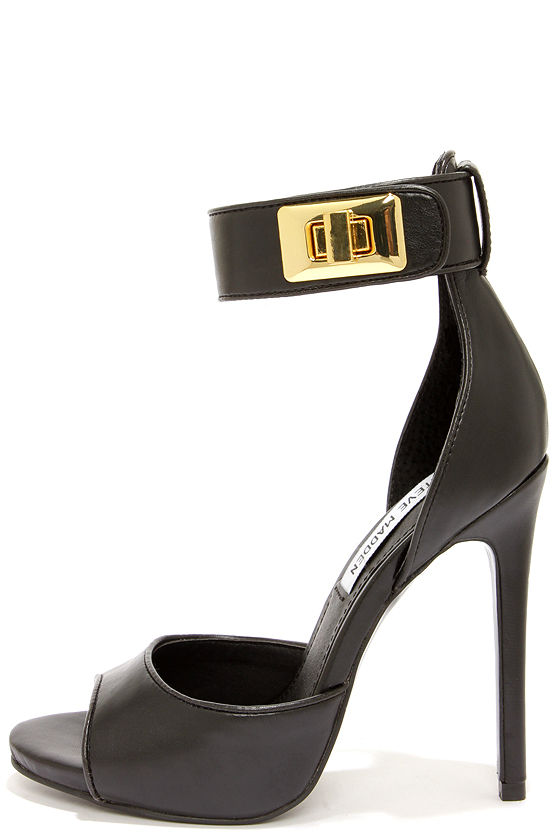 heels with locking ankle strap