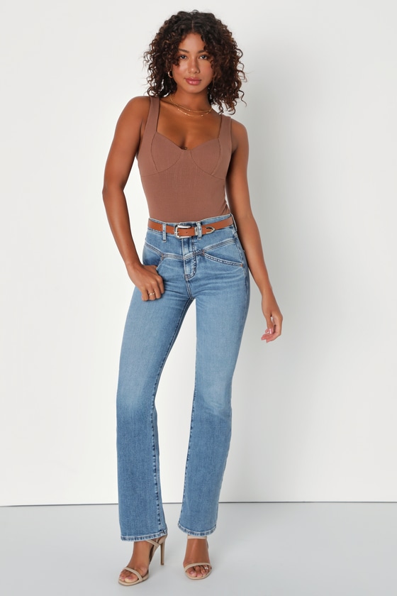 Go-Getter Medium Wash High-Rise Flare Jeans 1