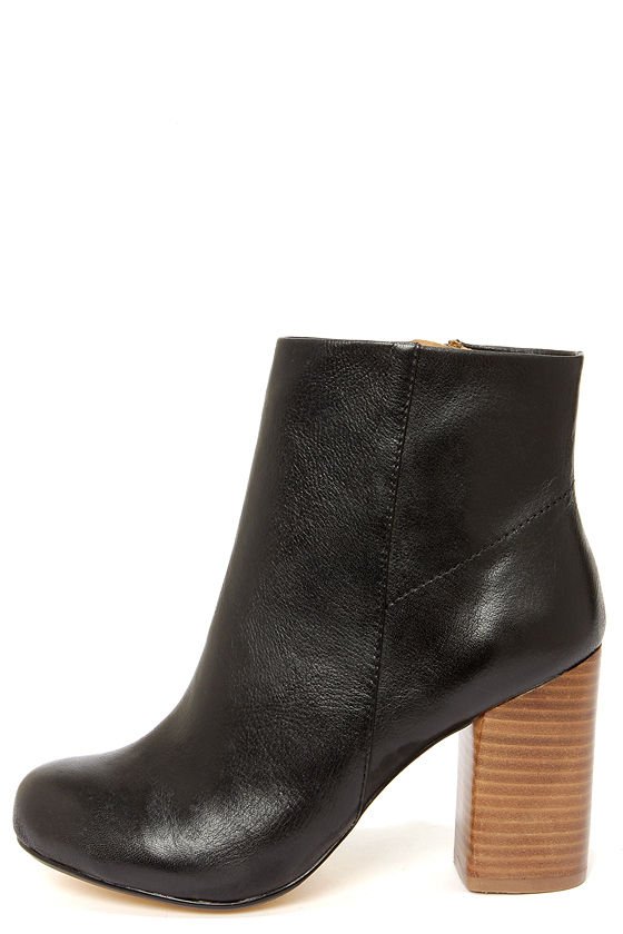 Cute Black Boots - Leather Booties - $129.00 - Lulus