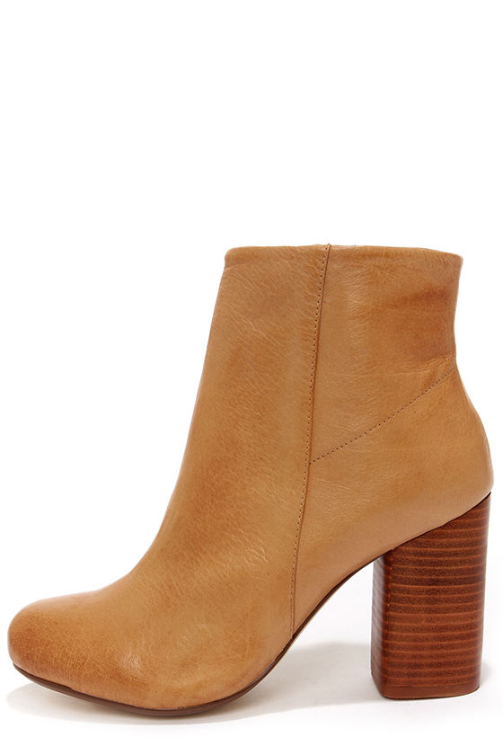 Cute Tan Boots - Leather Booties - $129.00 - Lulus