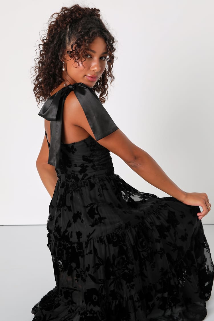 black diamante dress Goddiva Diamante Strap Fish Scale Sequin Maxi Dress main image 1