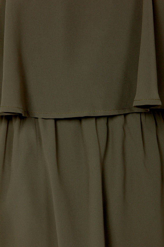 Cute Olive Green Dress - Backless Dress - Short Dress - $40.00