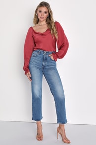 Ribcage Straight Medium Wash Ankle Jeans