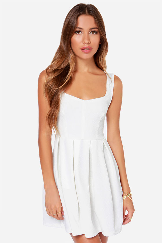 Others Follow Parallel Dress - White Dress - Sleeveless Dress - $63.00 ...
