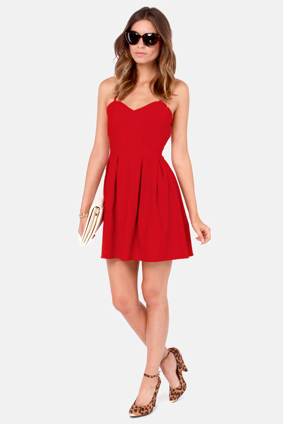 Cute Backless Dress - Red Dress - $47.00 - Lulus