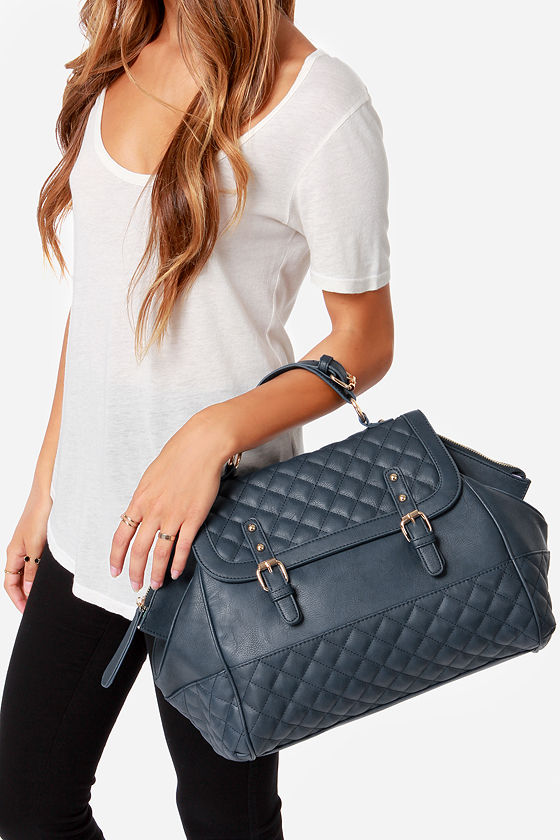 Navy Blue Purse Quilted Purse Blue Handbag 45.00 Lulus