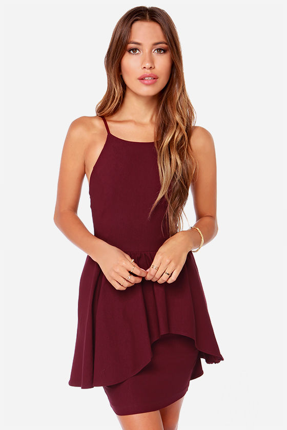 saved by the dress burgundy dress