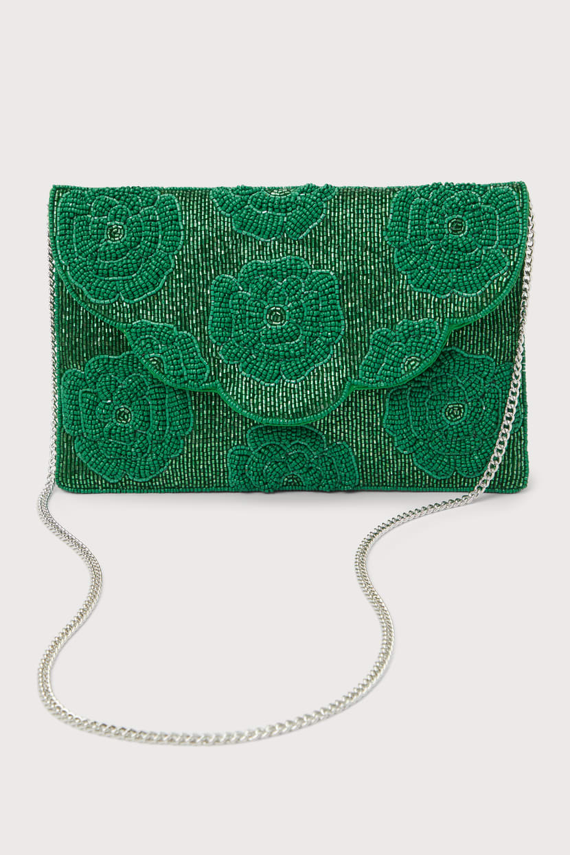 Beaded Clutch in Green Hues Beaded Clutch in Green Hues